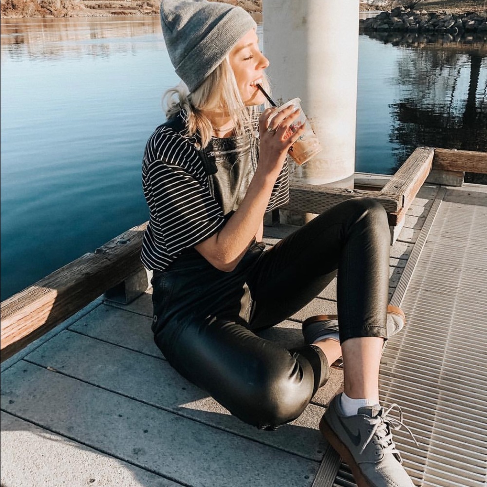 TopShop Leather Overalls Grunge Punk Blogger Y2K